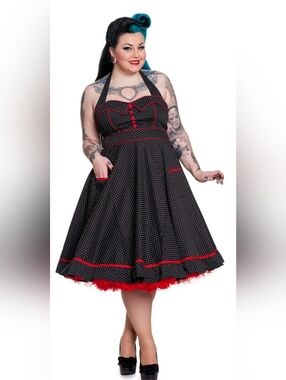 Hell Bunny Vanity Swing Dress, VGUC, Size L